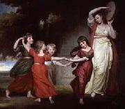 George Romney The five youngest children of Granville Leveson-Gower, 1st Marquess of Stafford oil painting on canvas